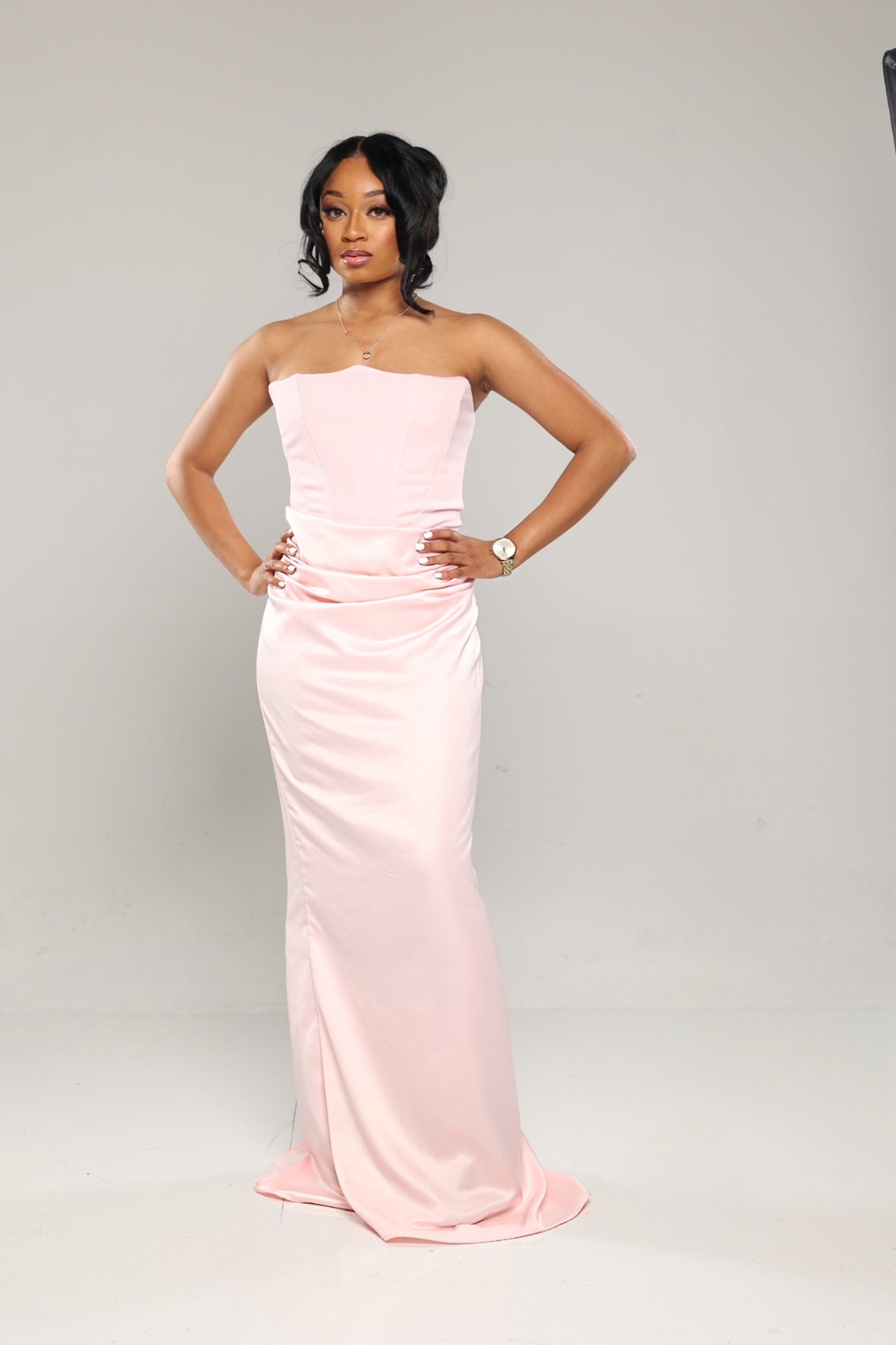 Blush Affair Satin Dress