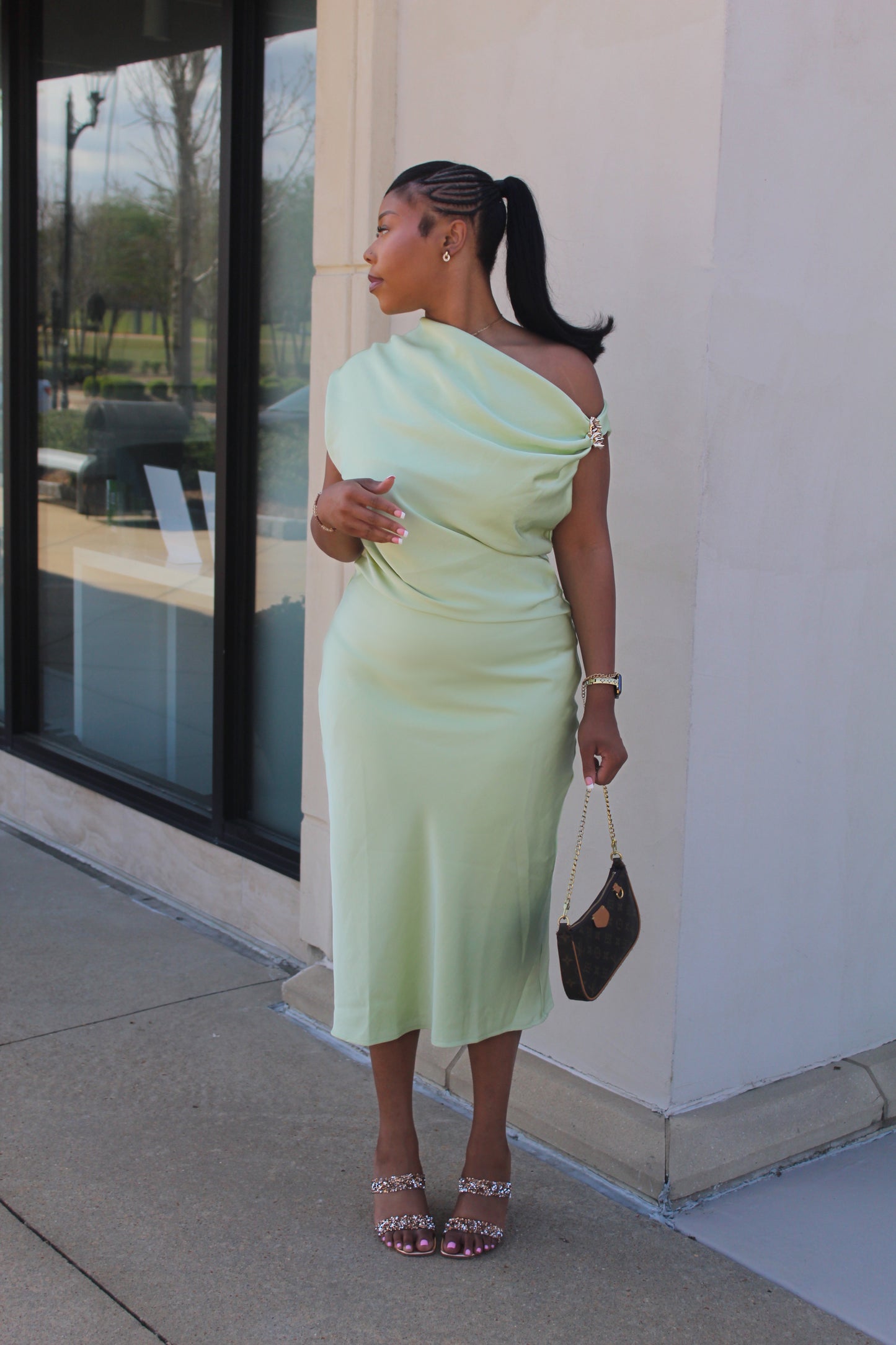 Sage Desire Midi Dress