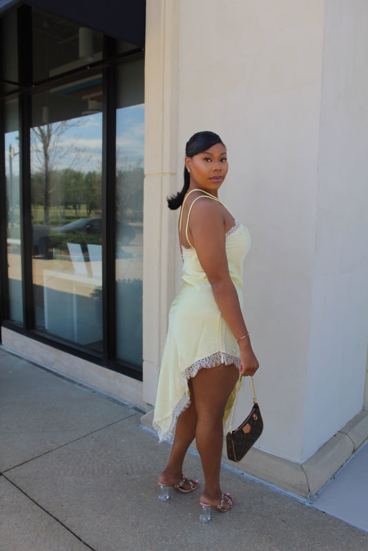 Lemon Silk Dress