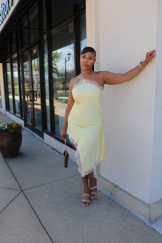 Lemon Silk Dress