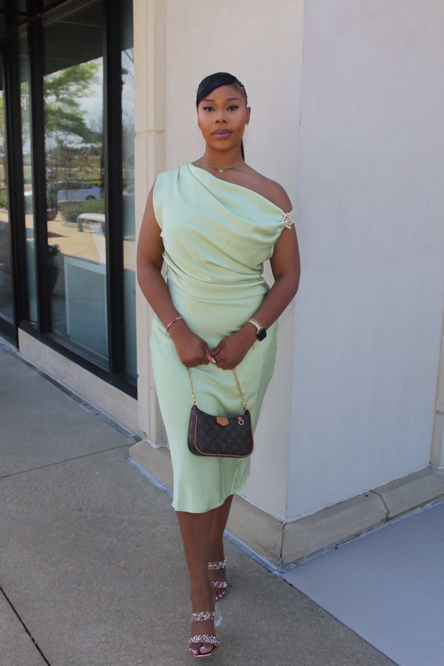Sage Desire Midi Dress
